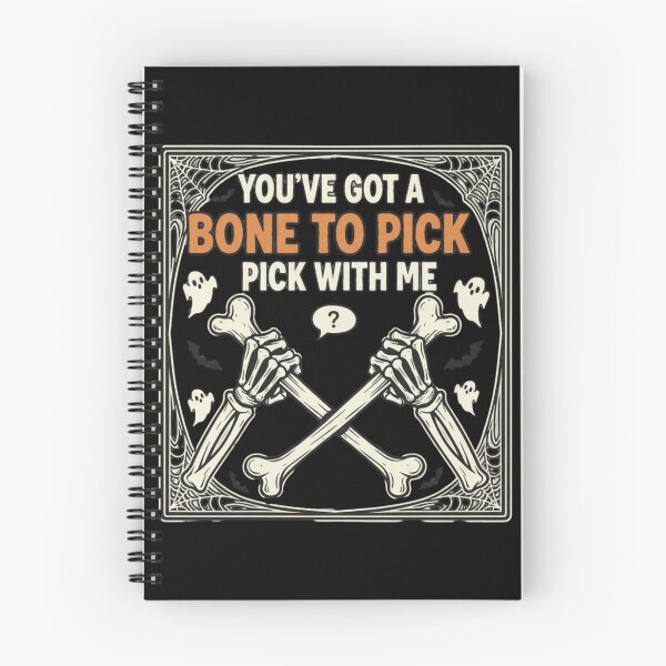Item preview, Skeleton Bone Pick Funny Halloween Pun designed and sold by Silent Watch Threads..