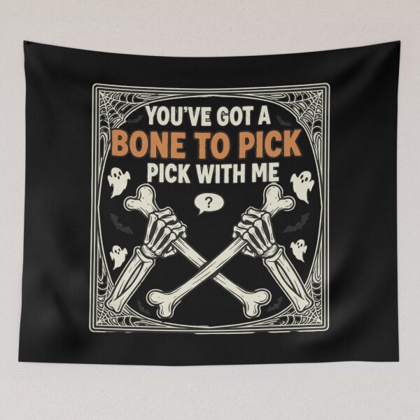 Item preview, Skeleton Bone Pick Funny Halloween Pun designed and sold by Silent Watch Threads..