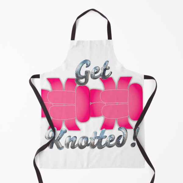 Item preview, Get Knotted! Glittery Pink-Cream on White - Right Facing Square Knot designed and sold by Kate Anderson Art.