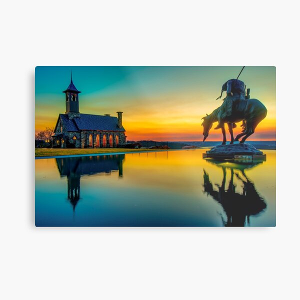 End of the Trail Sunset Reflections - Top of the Rock - Branson Missouri Metal Print