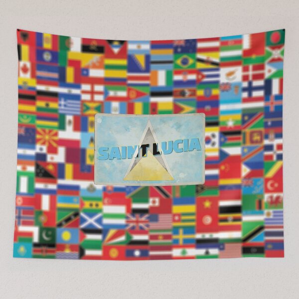 Item preview, Saint Lucia Vintage style retro souvenir designed and sold by DeveloperProp0.