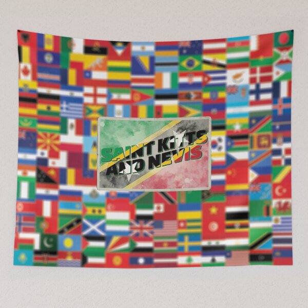 Item preview, Saint Kitts and Nevis Vintage style retro souvenir designed and sold by DeveloperProp0.