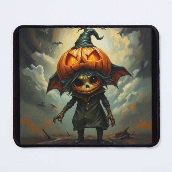 Item preview, Halloween Cute creepy Pumpkin child character art illustration kawaii trick or treat designed and sold by Vintage Designs +.