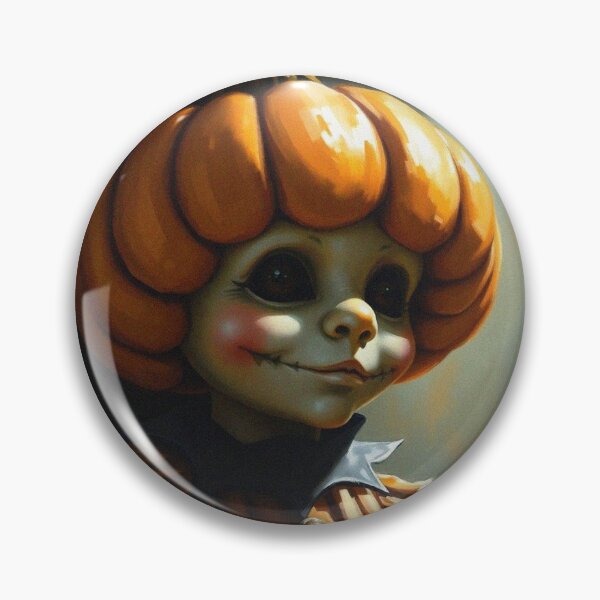 Item preview, Halloween Cute creepy Pumpkin child character art illustration kawaii trick or treat designed and sold by Vintage Designs +.