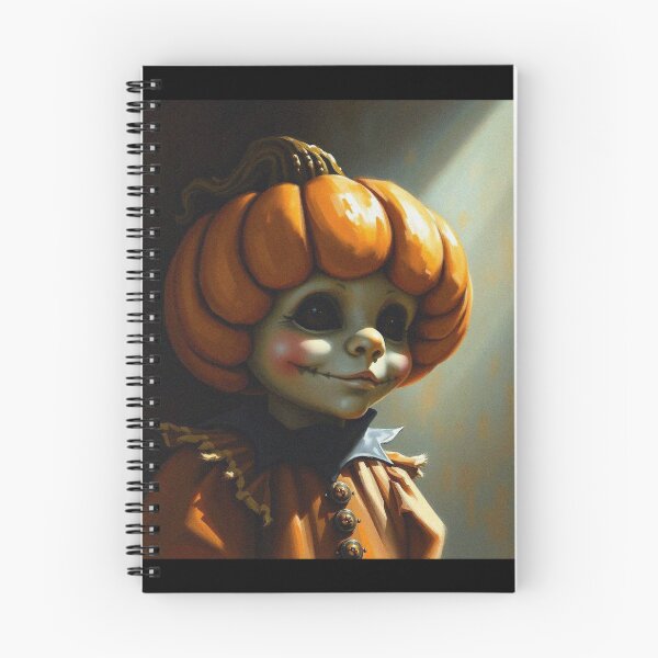 Item preview, Halloween Cute creepy Pumpkin child character art illustration kawaii trick or treat designed and sold by Vintage Designs +.