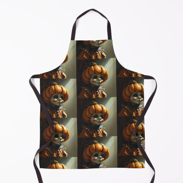 Item preview, Halloween Cute creepy Pumpkin child character art illustration kawaii trick or treat designed and sold by Vintage Designs +.