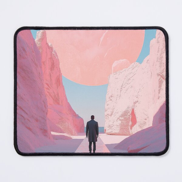 Item preview, Pink Landscape with Figure and Sun designed and sold by davidonstudio.