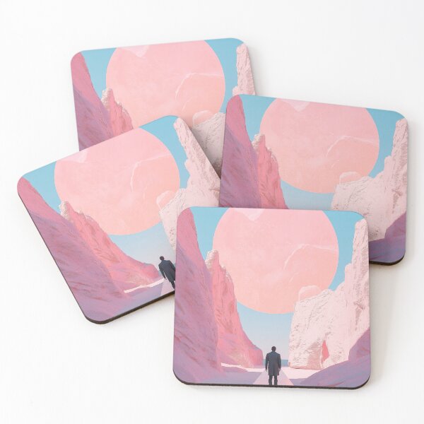 Item preview, Pink Landscape with Figure and Sun designed and sold by davidonstudio.