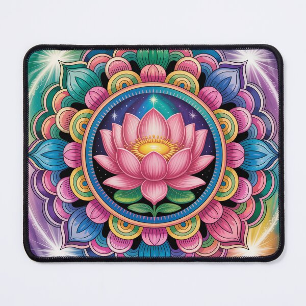 Item preview, Spiritual Mandala with a luminous lotus flower at its center. designed and sold by Lilashakti ⭐️ ⭐️ ⭐️ ⭐️ ⭐️.