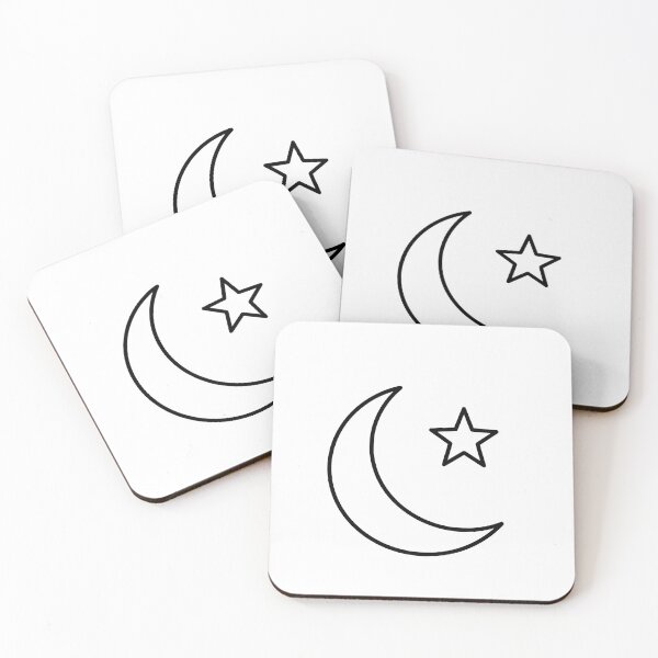 Item preview, Minimal Crescent Moon with Star designed and sold by Le Grand Requin.