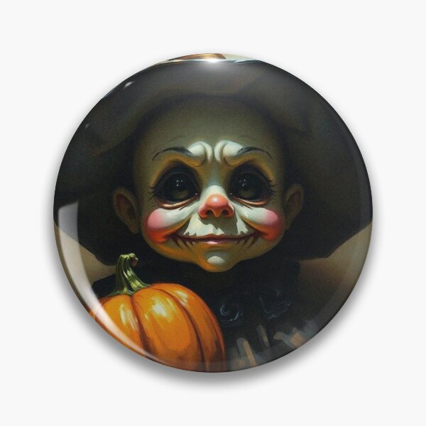 Item preview,  Halloween Cute creepy Pumpkin child character art illustration kawaii trick or treat designed and sold by Vintage Designs +.