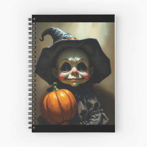 Item preview,  Halloween Cute creepy Pumpkin child character art illustration kawaii trick or treat designed and sold by Vintage Designs +.