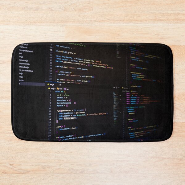 Item preview, Developer screen with code on dark background, JavaScript programming language. designed and sold by RinaZik.