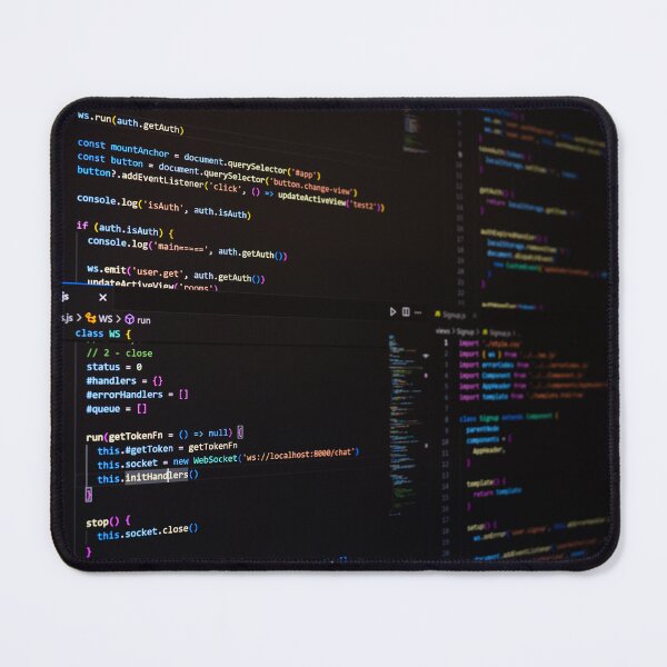 Item preview, Developer screen with code on dark background, JavaScript programming language. designed and sold by RinaZik.
