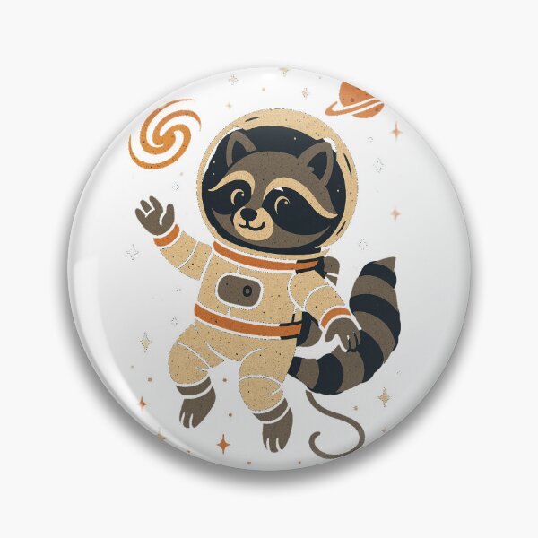 Item preview, Retro Raccoon Astronaut – Cosmic Explorer designed and sold by HIGHWAYTOMERCH.