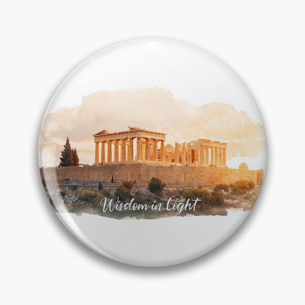 Item preview, Parthenon in golden watercolor at sunset designed and sold by StormArte.