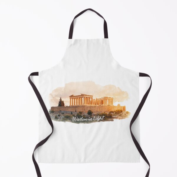 Item preview, Parthenon in golden watercolor at sunset designed and sold by StormArte.