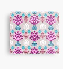 Multicoloured Damask Metal Print