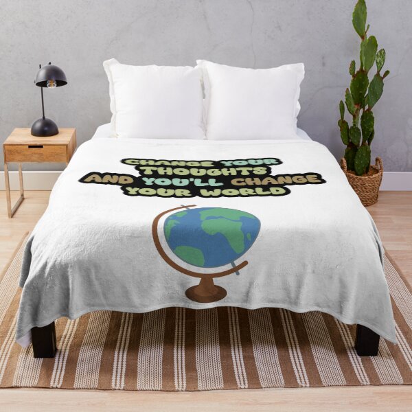 Item preview, Change Your Thoughts, You Will Change the World – Motivational Positive Mindset Quote Design designed and sold by Ammna.