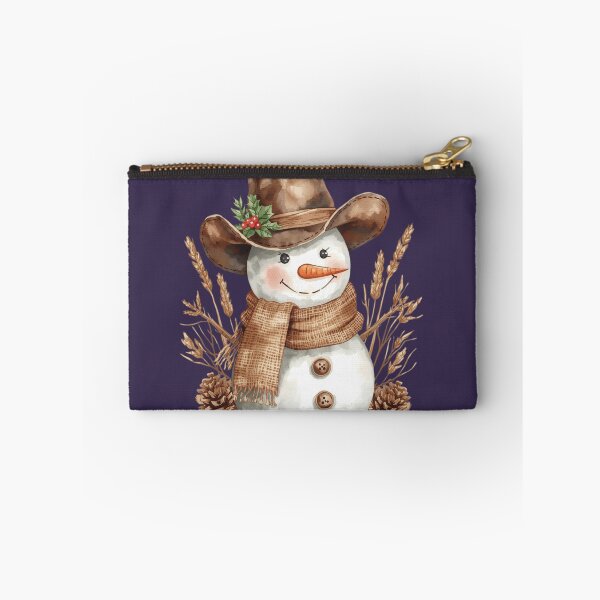 Item preview, Country Christmas Snowman Illustration | Cowboy Hat Snowman Rustic Holiday Design For Clothing & Accessories designed and sold by KimmiesColors.