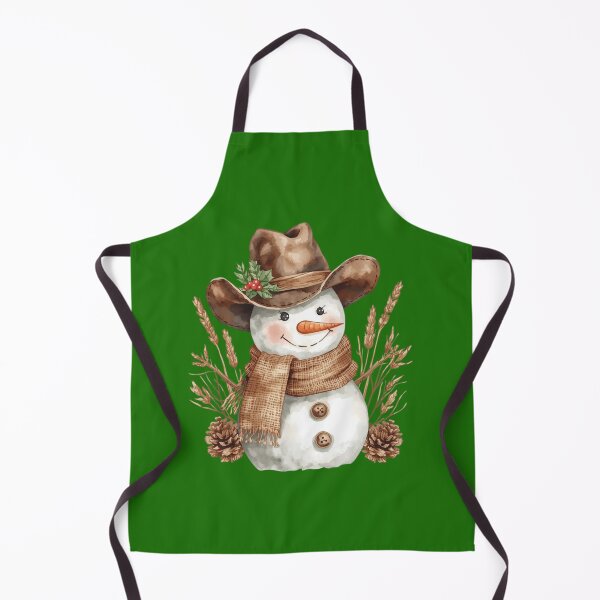 Item preview, Country Christmas Snowman Illustration | Cowboy Hat Snowman Rustic Holiday Design For Clothing & Accessories designed and sold by KimmiesColors.