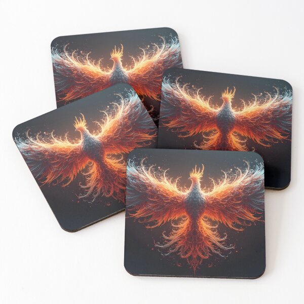 Item preview, Radiant Neon Bird – Abstract Fractal Flight Energy Digital designed and sold by NatureNookTees.