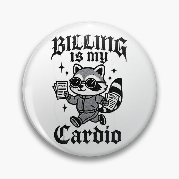 Artikelvorschau, Billing is My Cardio - Lustiger Waschbär-Rechner für medizinische Rechnungssteller, klinische Rechnungssteller entworfen und verkauft von ClinicalHubs.
