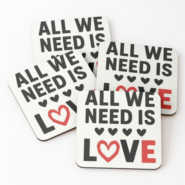 Item preview, All We Need Is Love – Minimalist Heart Quote Design designed and sold by CreationbyNiki.