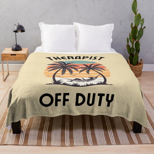 Item preview, Therapist Off Duty Funny Tropical Beach Tee – Retro Vacation Humor Shirt designed and sold by Rocklights.