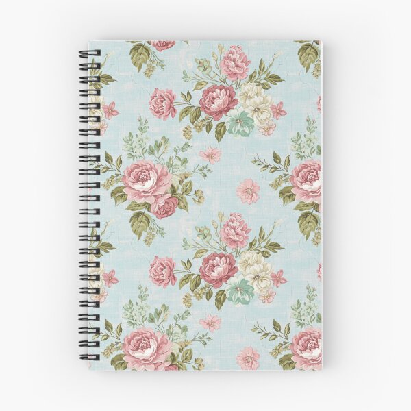 Item preview, Vintage Shabby Chic Floral on Light Blue designed and sold by HolmeProud.