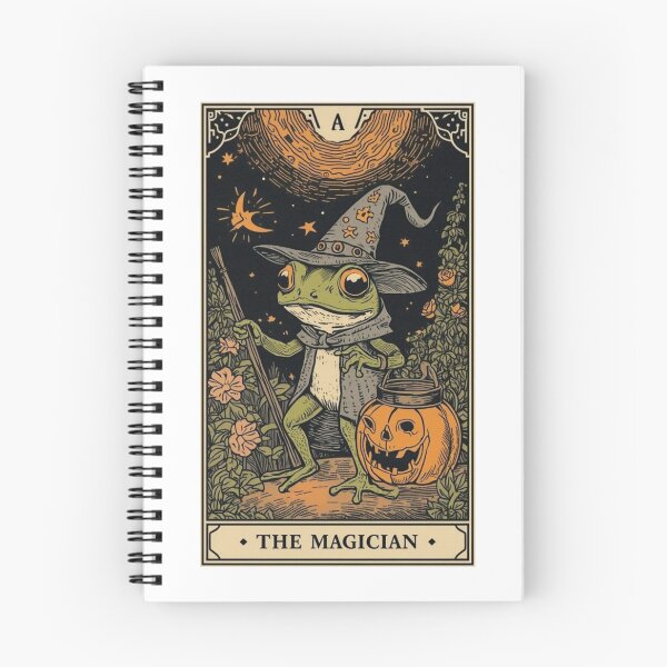 Item preview, The Magician Frog – Mystical Tarot Card Halloween Fantasy Illustration designed and sold by Memetrending.