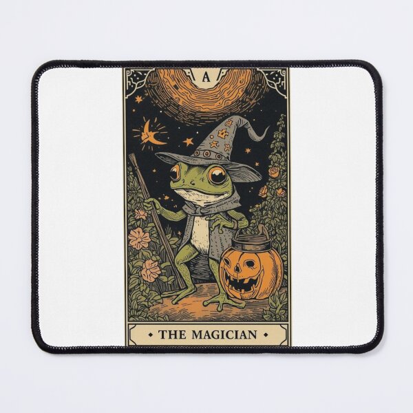 Item preview, The Magician Frog – Mystical Tarot Card Halloween Fantasy Illustration designed and sold by Memetrending.