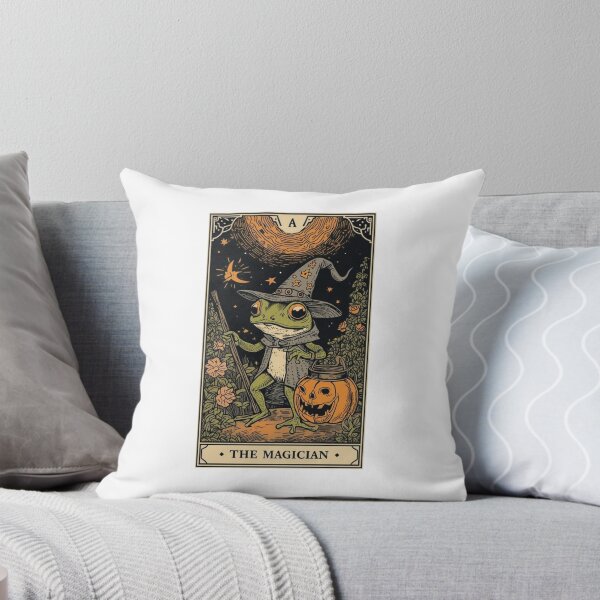 Item preview, The Magician Frog – Mystical Tarot Card Halloween Fantasy Illustration designed and sold by Memetrending.