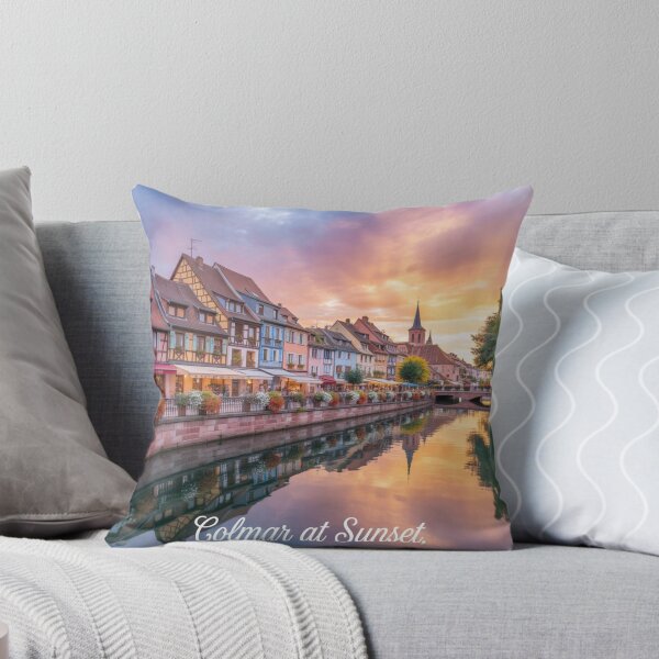 Item preview, Colmar at Sunset | Romantic France Travel Poster & Sticker designed and sold by Timeless Design.