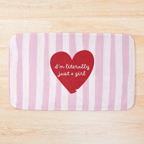 Item preview, I'm Literally Just A Girl - Pink & Red Striped Art designed and sold by KittyStrand.