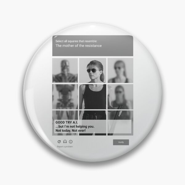 Item preview, Small Print B&W: The Mother of the Resistance CAPTCHA - Good Try A.I.  designed and sold by RootedArt7.