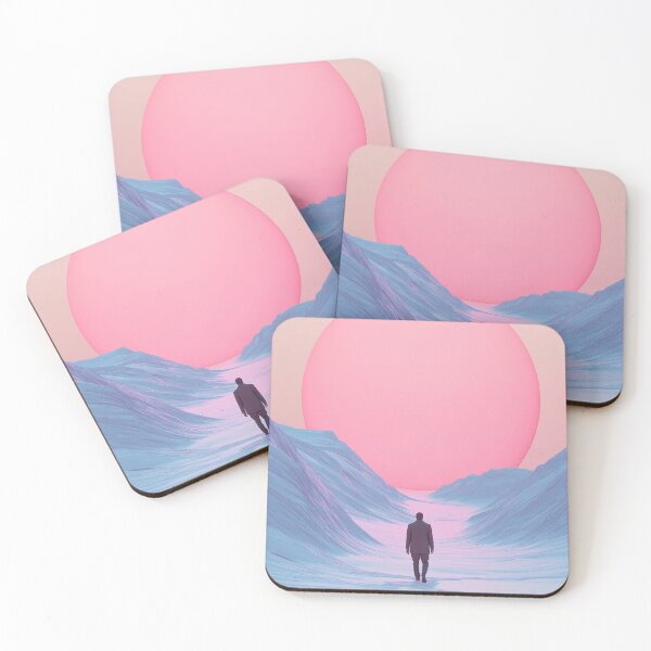 Item preview, Man Walking Towards Pink Sun designed and sold by davidonstudio.
