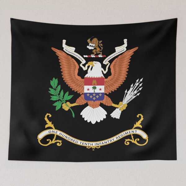 Item preview, Army - Regimental Colors - 110th Infantry Regiment  - THE DEVOTION OF EACH IS THE STRENGTH OF THE REGIMENT X 300 designed and sold by Military Insignia Products.