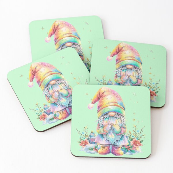 Item preview, Whimsical Rainbow Holographic Gnome Illustration | Colorful Christmas Gnome Design | Holiday Gift Clothing & Accessories designed and sold by KimmiesColors.