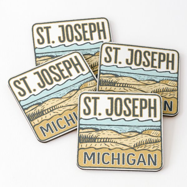 Item preview, St. Joseph Michigan Vintage Woodcut Style Dune Art designed and sold by TheOldMittenIllustrated.