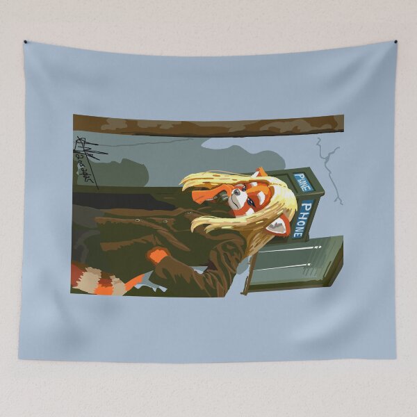 Item preview, Red Panda At Payphone designed and sold by KlakkDrawsStuff.