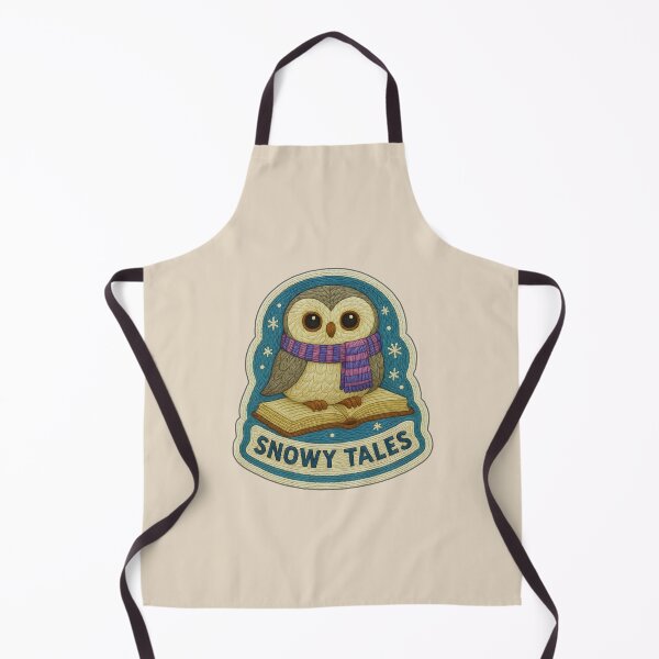 Item preview, Winter Book Owl Embroidery Sticker – Snowy Tales Cozy Animal Patch Design designed and sold by Nuist25.