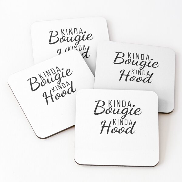 Item preview, Cute gangsta woman Kinda bougie kinda hood black text designed and sold by snowry.
