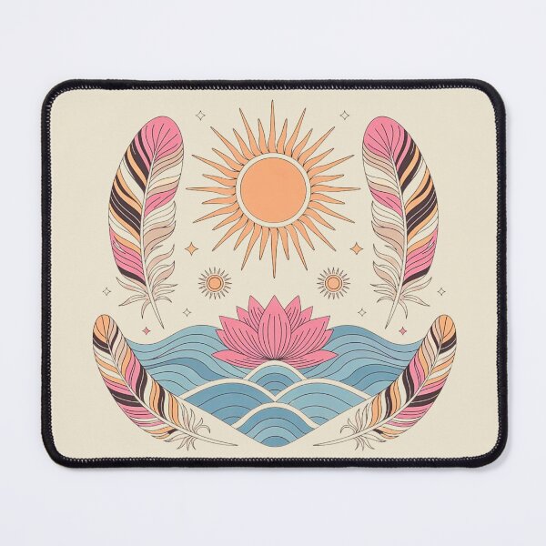 Item preview, Boho Sun Lotus Feathers designed and sold by VibrArtco.