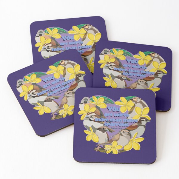 Item preview, You are worth more than many sparrows with plumerias  designed and sold by ArtbyMparrish .
