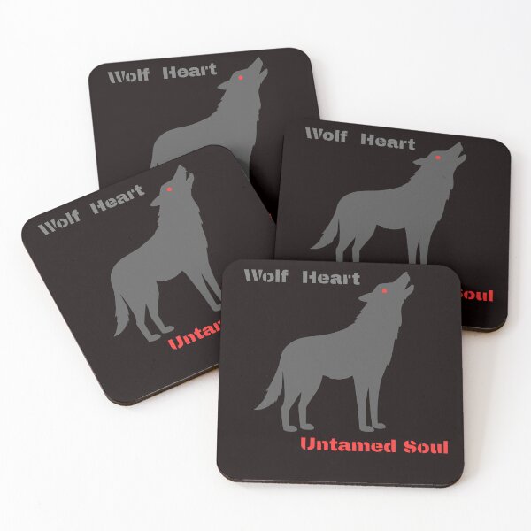 Item preview, "Wolf heart, untamed soul" - gifts with a wolf print designed and sold by Nikoverse.