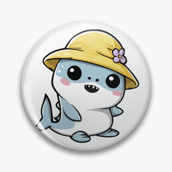 Item preview, Cute Shark with Yellow Hat designed and sold by NicolasGlowArt.