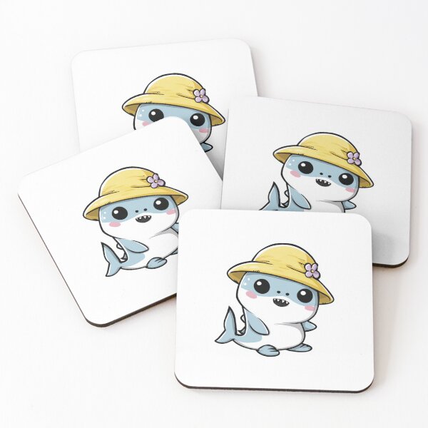 Item preview, Cute Shark with Yellow Hat designed and sold by NicolasGlowArt.