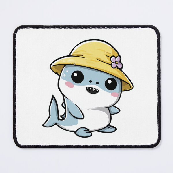 Item preview, Cute Shark with Yellow Hat designed and sold by NicolasGlowArt.