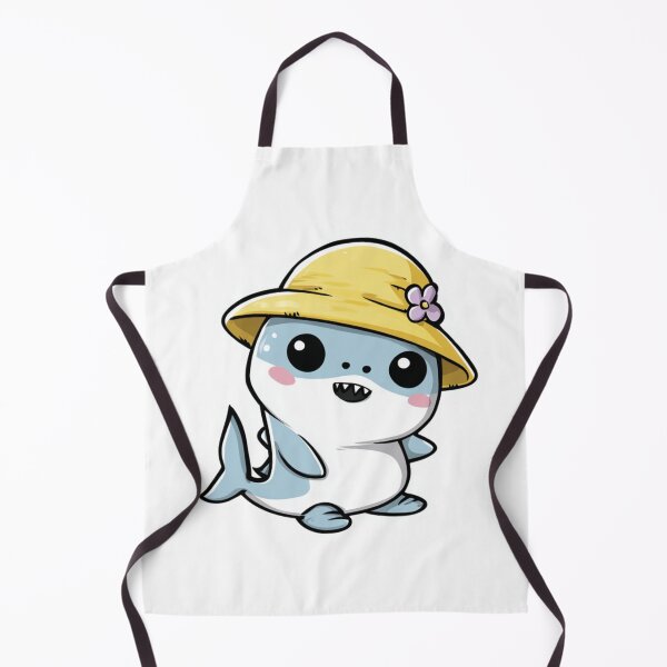 Item preview, Cute Shark with Yellow Hat designed and sold by NicolasGlowArt.